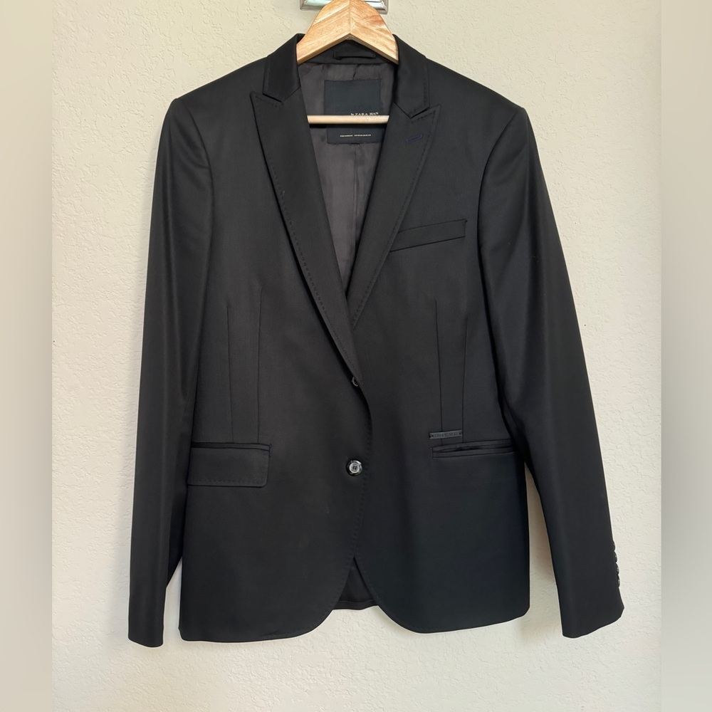 Zara Man Black Suit and Pants size 38